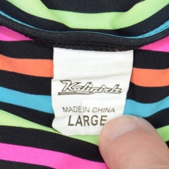 Kaligirlz Multicolor Striped Tie Bikini Bottom Large - Picture 2 of 4